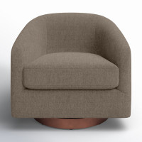 Bennett Upholstered Swivel Barrel Chair by AllModern