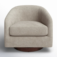 Bennett Upholstered Swivel Barrel Chair by AllModern