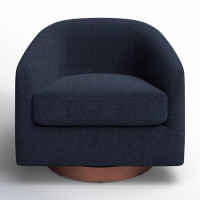 Bennett Upholstered Swivel Barrel Chair by AllModern