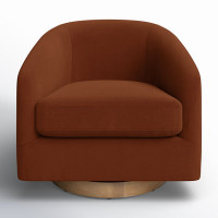 Bennett Upholstered Swivel Barrel Chair by AllModern