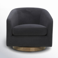 Bennett Upholstered Swivel Barrel Chair by AllModern