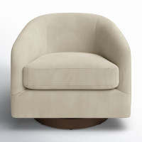 Bennett Upholstered Swivel Barrel Chair by AllModern
