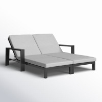 Hoyt Outdoor Metal Double Chaise Lounge by AllModern