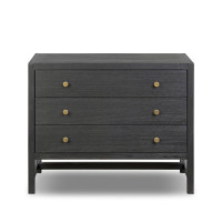 Soline 3 - Drawer Solid Wood Nightstand in Saddle Tan by Birch Lane