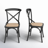 Camaran Solid Wood Cross Back Side Chair by Birch Lane