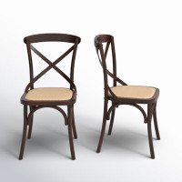 Camaran Solid Wood Cross Back Side Chair by Birch Lane
