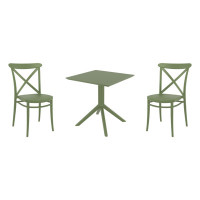 Farrah Square 2 - Person 60" Long Bistro Set by AllModern