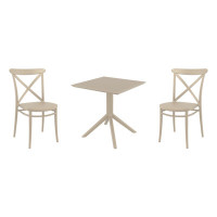 Farrah Square 2 - Person 60" Long Bistro Set by AllModern