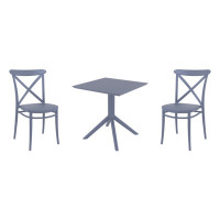 Farrah Square 2 - Person 60" Long Bistro Set by AllModern