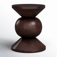 Isles Solid Wood Pedestal End Table by Birch Lane