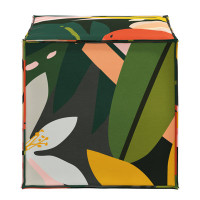 Beyla 19" Square Floral Cube Ottoman by Birch Lane