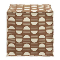 Beyla 19" Square Floral Cube Ottoman by Birch Lane