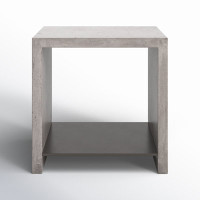 Fabria Concrete Sled End Table with Storage by Birch Lane