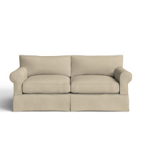 Amari 84" Rolled Arm Slipcovered Sofa with Reversible Cushions by Wayfair Custom Upholstery