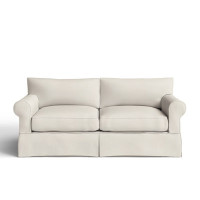 Amari 84" Rolled Arm Slipcovered Sofa with Reversible Cushions by Wayfair Custom Upholstery