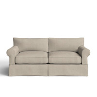 Amari 84" Rolled Arm Slipcovered Sofa with Reversible Cushions by Wayfair Custom Upholstery
