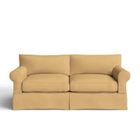 Amari 84" Rolled Arm Slipcovered Sofa with Reversible Cushions by Wayfair Custom Upholstery
