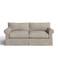Amari 84" Rolled Arm Slipcovered Sofa with Reversible Cushions by Wayfair Custom Upholstery