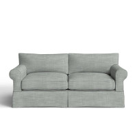 Amari 84" Rolled Arm Slipcovered Sofa with Reversible Cushions by Wayfair Custom Upholstery