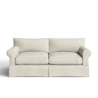 Amari 84" Rolled Arm Slipcovered Sofa with Reversible Cushions by Wayfair Custom Upholstery