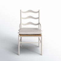 Rosalie Ladder Back Arm Chair in White by Birch Lane