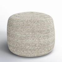 Bergholt 18" Wide Round Pouf Ottoman by Birch Lane