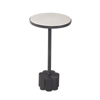 Lavinia Iron Pedestal End Table by Birch Lane