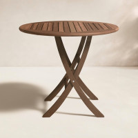 Suki Folding Solid Wood Bistro Table by Birch Lane