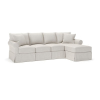 Amari Slipcovered Sectional with Sleeper Sofa by Wayfair Custom Upholstery