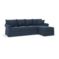 Amari Slipcovered Sectional with Sleeper Sofa by Wayfair Custom Upholstery