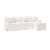 Amari Slipcovered Sectional with Sleeper Sofa by Wayfair Custom Upholstery