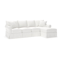 Amari Slipcovered Sectional with Sleeper Sofa by Wayfair Custom Upholstery