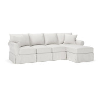 Amari Slipcovered Sectional with Sleeper Sofa by Wayfair Custom Upholstery