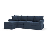 Amari Slipcovered Sectional with Sleeper Sofa by Wayfair Custom Upholstery