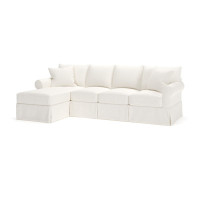 Amari Slipcovered Sectional with Sleeper Sofa by Wayfair Custom Upholstery