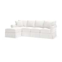 Amari Slipcovered Sectional with Sleeper Sofa by Wayfair Custom Upholstery
