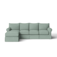 Amari Slipcovered Sectional with Sleeper Sofa by Wayfair Custom Upholstery