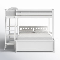 Padua Full over Full Solid Wood L-Shaped Bunk Beds with Shelves by Maxwood Furniture by Birch Lane