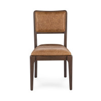 Bigelow Genuine Leather Side Chair by Birch Lane