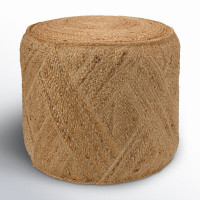 Amaya 20" Wide Round Pouf Ottoman by Birch Lane