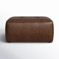 Belarus Leather Ottoman by Birch Lane