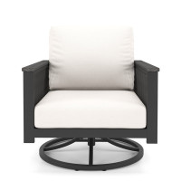 Townsend Outdoor Swivel Rocking Chair with Sunbrella Cushion by Birch Lane