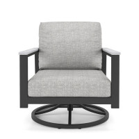 Townsend Outdoor Townsend Swivel Rocking Metal Chair with Cushions by Birch Lane