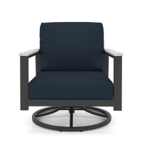 Townsend Outdoor Townsend Swivel Rocking Metal Chair with Cushions by Birch Lane