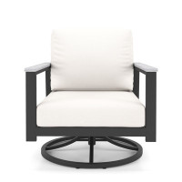 Townsend Outdoor Townsend Swivel Rocking Metal Chair with Cushions by Birch Lane