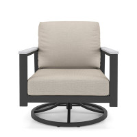 Townsend Outdoor Townsend Swivel Rocking Metal Chair with Cushions by Birch Lane