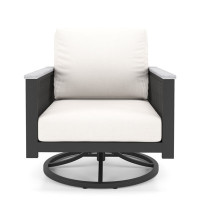 Townsend Outdoor Townsend Swivel Rocker Metal Chair with Cushion by Birch Lane