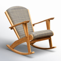 Dezi Rocker Solid Wood Chair with Cushions by Birch Lane