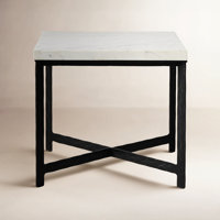 Nelida End Table-White Marble by Birch Lane