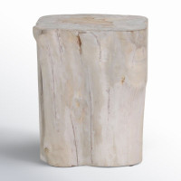 Mansi Solid Wood Abstract End Table by Birch Lane